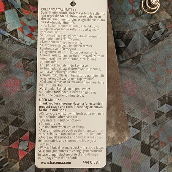 Swim Robe Hasema Modest Quick Dry Long Cover up XL Unworn NWT Excellent Condtion - Picture 9 of 12